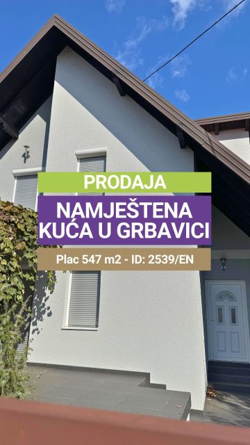 ✔️Prodaja ✔️Namještena ✔️Lokacija: Grbavica ✔️Odmah useljiva ✔️Prizemlje + Potkrovlje ✔️Površina prizemlja 48 m2 ✔️Parcela 547 m2 ✔️Dnevna soba ✔️Kuhinja sa trpezarijom i izlazom na terasu ✔️Kupatilo ✔️Hodnik ✔️Stepenište za potkrovlje ✔️3 spavaće sobe ✔️Balkon ✔️Dvorište ✔️Etažno grijanje ✔️PVC stolarija sa roletnama ✔️Klima uređaj

Pišite u DM za više informacija!

💰 Cijena: Na upit. 

🔑 Broj Nekretnine/ ID: 2539/BN

🚫 Sve naše usluge za kupce su besplatne!

Kontakt:
📱 Mobilni: 066/900-222 i 066/900-333
🌐 www.emporium-nekretnine.com

📍Posjetite nas:
Agencija za poslovanje nekretninama
Ive Andrića br.11, 76100 Brčko distrikt, BiH

📷 Pogledajte fotografije i rezervišite svoj termin za razgledanje! 
Mjesto gdje budućnost nije briga. Samo uživanje. 🏡✨