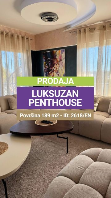 ✔️ Prodaja ✔️ Luksuzno opremljen penthouse ✔️ Srpska Varoš, Brčko ✔️ Površina: 189 m² + terasa 60 m² ✔️ Cijela spratna jedinica (III sprat) ✔️ Kompletno namješten ✔️ Zasebna garsonjera sa posebnim ulazom ✔️ Dnevni boravak + kuhinja + trpezarija + čajna kuhinja sa vinskim barom ✔️ Pet soba (radna, dvije spavaće i dvije dječije) ✔️ Dva luksuzna kupatila (kada + tuš kabina) ✔️ Hodnik + ostava/vešeraj ✔️ PVC stolarija sa roletnama ✔️ Centralno podno grijanje ✔️ Tri klima uređaja ✔️ Vrhunskie sanitarije i keramika (Ottocento, Sahara Sunset, španska dekorativna keramika) ✔️ Termo i zvučna izolacija�✔️ Prostrana terasa koja okružuje cijeli penthouse ✔️ Potpuna privatnost i prelijep pogled ✔️ Mirno i uređeno naselje, blizina svih sadržaja

Ovaj luksuzni penthouse pruža savršen spoj modernog dizajna, elegancije i komfora i idealan  je dom za one koji traže prostor, mir i vrhunski stil života.

📩 Pišite u DM za više informacija!
�🔑 Broj nekretnine / ID: 2618/EN
�🚫 Sve naše usluge za kupce su besplatne!

📱 Kontakt:�066/900-222 i 066/900-333�🌐 www.emporium-nekretnine.com

📍 Posjetite nas:�Agencija za poslovanje nekretninama�Ive Andrića br. 11, 76100 Brčko distrikt, BiH

📷 Pogledajte fotografije i rezervišite svoj termin za razgledanje!

✨ Mjesto gdje budućnost nije briga. Samo uživanje. 🏡💫