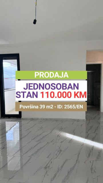 ✔️Prodaja ✔️Potpuno nov ✔️Jednosoban stan u prizemlju ✔️39 m² ✔️Mirna i atraktivna zona ✔️Idealna lokacija za život ili izdavanje ✔️Nova gradnja ✔️Dnevna soba sa kuhinjom ✔️Spavaća soba ✔️Kupatilo ✔️Hodnik ✔️Balkon ✔️PVC stolarija ✔️Podno etažno grijanje ✔️Keramičke pločice na podovima ✔️Kvalitetne sanitarije

📩 Pišite u DM za više informacija!
�🔑 Broj nekretnine / ID: 2565/BN
�🚫 Sve naše usluge za kupce su besplatne!

📱 Kontakt:�066/900-222 i 066/900-333�🌐 www.emporium-nekretnine.com

📍 Posjetite nas:�Agencija za poslovanje nekretninama�Ive Andrića br. 11, 76100 Brčko distrikt, BiH

📷 Pogledajte fotografije i rezervišite svoj termin za razgledanje!

✨ Mjesto gdje budućnost nije briga. Samo uživanje. 🏡💫