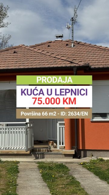 ✔️Prodaja ✔️Prizemna polunamještena kuća u Lepnici kod Brčkog ✔️66 m² ✔️Parcela 3.817 m² ✔️Dnevni boravak sa kuhinjom ✔️Spavaća soba ✔️Hodnik ✔️Kupatilo ✔️Terasa ✔️Kuća se prodaje sa dijelom namještaja ✔️Ograđeno dvorište ✔️Prizemni objekat – praktičan i lako održiv ✔️Velika parcela pogodna za razne namjene (voćnjak, bašta, proširenje objekta) ✔️Mirno i prirodno okruženje

📩 Pišite u DM za više informacija!
�🔑 Broj nekretnine / ID: 2634/EN
�🚫 Sve naše usluge za kupce su besplatne!

📱 Kontakt:�066/900-222 i 066/900-333�🌐 www.emporium-nekretnine.com

📍 Posjetite nas:�Agencija za poslovanje nekretninama�Ive Andrića br. 11, 76100 Brčko distrikt, BiH

📷 Pogledajte fotografije i rezervišite svoj termin za razgledanje!

✨ Mjesto gdje budućnost nije briga. Samo uživanje. 🏡💫

#emporiumnekretnine #brčko #kupovinanekretnina