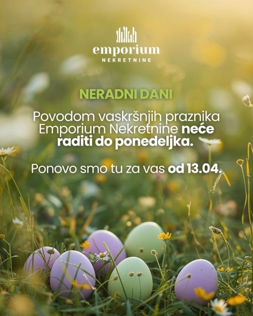 Ponovo smo tu za vas od 13.04. 💜