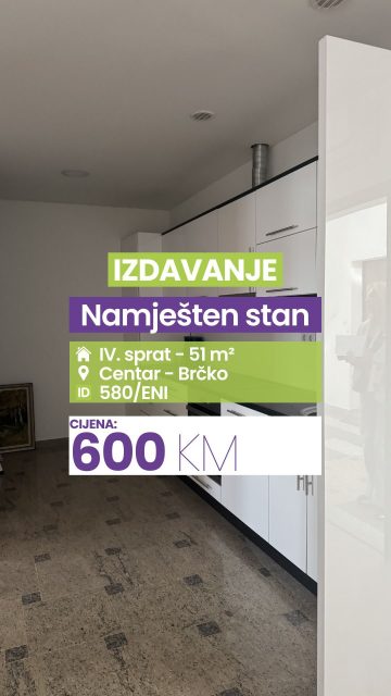 ✔️Prodaja ✔️Jednoiposoban ✔️Namješten stan ✔️51m² ✔️IV spratu ✔️Lift ✔️Dnevni boravak sa kuhinjom ✔️Spavaća soba ✔️Kupatilo ✔️Hodnik ✔️Namješten stan ✔️Etažno grijanje ✔️Klima uređaj ✔️Sigurnosna ulazna vrata

📩 Pišite u DM za više informacija!
�🔑 Broj nekretnine / ID: 580/ENI
�🚫 Sve naše usluge za kupce su besplatne!

📱 Kontakt:�066/900-222 i 066/900-333�🌐 www.emporium-nekretnine.com

📍 Posjetite nas:�Agencija za poslovanje nekretninama�Ive Andrića br. 11, 76100 Brčko distrikt, BiH

📷 Pogledajte fotografije i rezervišite svoj termin za razgledanje!

✨ Mjesto gdje budućnost nije briga. Samo uživanje. 🏡💫

#emporiumnekretnine #brčko #kupovinanekretnina